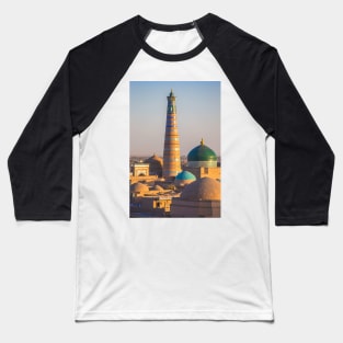 Uzbekistan. Khiva. Itchan Kala. Sunset. Baseball T-Shirt